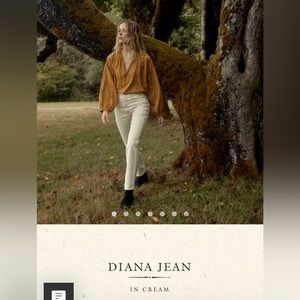 Doen Diana Jean Straight Leg Jeans in Cream